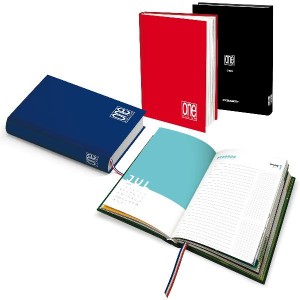 CF6 AGENDA GIORNALIERA ONE COLOR 12 MESI 384 FOGLI DA 80 GR 15X21 CM COPERTINA RIGIDA COLORI ASSORTITI