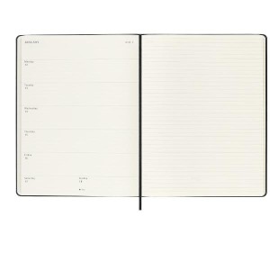 12M WKLY NTBK XL BLK HARD