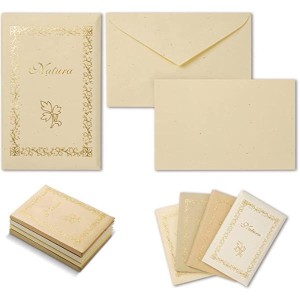 4CF 10 BIGLIETTI + 10 BUSTE 9X14CM FORMATO 9 - COLORI ASSORTITI