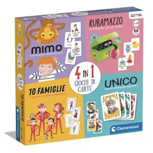 4in1 Gioco di Carte Mimo Unico Rubamazzo 10 Famiglie