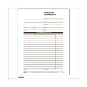 Blocco copia commissione 50x2 autoricalcante f.to 23x15