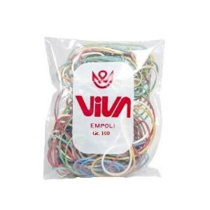 ELASTICI GIALLI ASSORTITI IN DIAMETRO E COLORE CONFEZIONE BUSTA DA 100 G. 10 BUSTE PER SACCHETTO