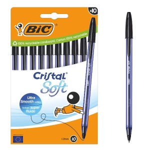 BIC CRISTAL SOFT 1.2mm Astuccio 10pz Nero