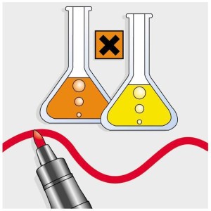 Penna Lumocolor Permanent rossa 0.6 mm fine adatta a qualsiasi superficie dry safe inchiostro permanente (conf.10)