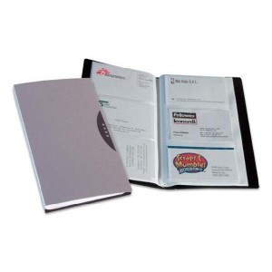 Office Suites Porta biglietti da visita nero 120 tasche custodia trasparente (conf.10 pz)