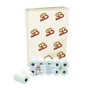 POS TIPO CARTA TERMICA GR 55 QTÀ PER CONFEZIONE 10 ROTOLI FORO ANIMA 12 MM DIAMETRO 50 MM LARGHEZZA 57 MM LUNGHEZZA 30.000 MM