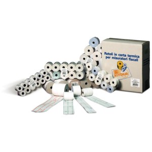 CF10 ROTOLI CARTA TERMICA PER REGISTRATORI DI CASSA GR/MQ 55- BPA FREE - 57 5MMX50MT 64 FORO ANIMA 12MM
