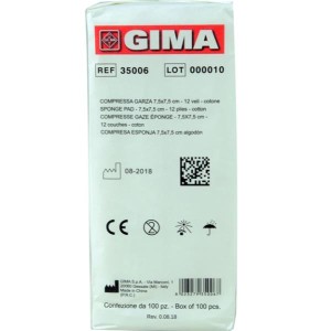 CF100 COMPRESSA GARZA 7 5X7 5CM