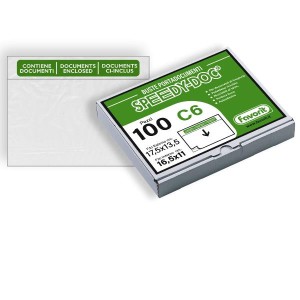 CF100 BUSTE PER SPEDIZIONE SPEEDI DOC C6 FORMATO INTERNO 16 5X11 CM FORMATO ESTERNO 17 5X13 5 CM POLIETILENE RICLICLATO