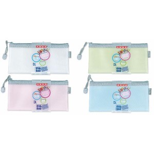 CF12 BUSTINA IN EVA C/ZIP PASTEL DL 22x11 4 COLORI ASSORTITI