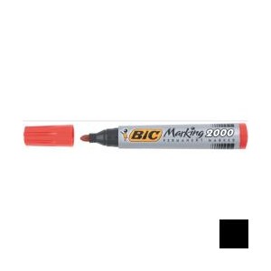 Bic Marking 2000 rosso punta tonda tratto 1 7 mm -Bic- fusto in plastica design conico inchiostro a lunga durata (conf.12)