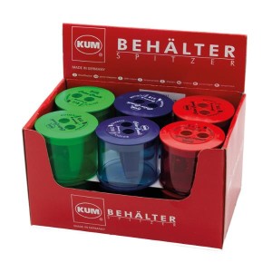 CF12 TEMPERAMATITE A DOPPIO FORO PER MATITE COLORATE E GRAFITE CON SERBATOIO