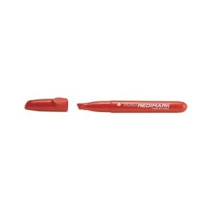 Tratto Redimak rosso punta scalpello 7 0 tratto 4-6 5 mm permanente a base d alcool scrive su tutte le superfici (Conf. 12 pz)
