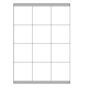 ETICHETTE BIANCHE CON MARGINI - LASER/INKJET/COPIATRICI - 70X67 7 - 100 FF