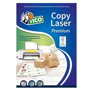 CF1200 ETICHETTE BIANCHE CON MARGINI - LASER/LASER A COLORI/INKJET/COPIATRICI - 60 - 100FF