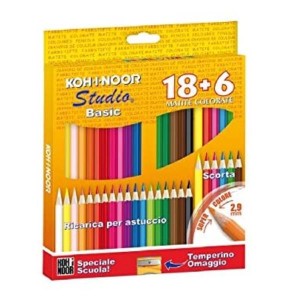 CF18 PASTELLI COLORATI STUDIO BASIC (18+6 COLORI SCORTA)