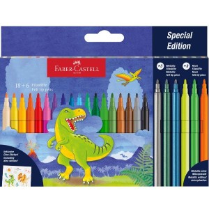 CF18+6 PENNARELLI DINOSAURO + STICKERS