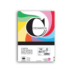 CROMATICA 80 CARTA COLORI TENUI ASSORT. GR. 80 - A4 - FG. 100