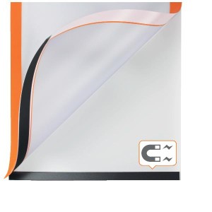 CF2 CORNICE PORTA DOCUMENTI MAGNETICA AUTO ADESIVA F.TO A3 ARANCIONE