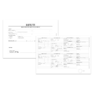 CF2 REGISTRO CARICO-SCARICO RIFIUTI BLOCCO DI 100 COPIE - RENTRI 297X215 MM