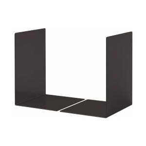 Reggilibri L. Realizzati in acciaio verniciato col. nero