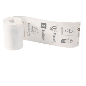 ROTOLO 57X30MM PER POS CARTA TERMICA 55G CERT.FSC UNA COPIA SENZA FENOLO SENZ ANIMA ZERO PLASTICA 9 MT BIANCO