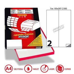 CF200 ETICHETTE 2 X 100 105X297 MM A4
