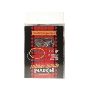 Conf. 24 blister 100g ELASTICI in gomma ass.