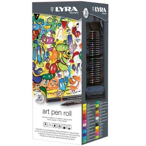 Lyra Art Pen roll 24 assorted markers