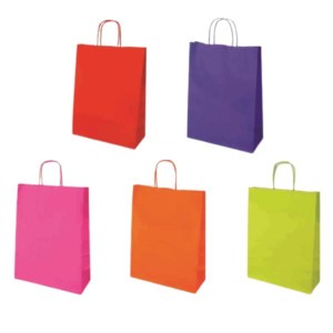 CF25 SHOPPER CARTA JOLLY COLORATI ASSORTITI FORMATO 37 X 13 X 42 CM