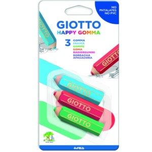 Espositore 40 gomme HAPPY la nuova gomma a forma di matita colorata 6 5 X 1 5 cm.
