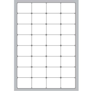 ETICHETTE BIANCHE ANGOLI ARROTONDATI - LASER/INKJET/COPIATRICI - 47 5X35 - 100 FF