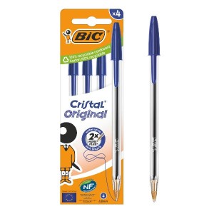 BIC CRISTAL ORIGINAL 1mm Astuccio 4pz Blu