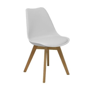 Sedia con schienale impilabile Modello Don Rodrigo Set da 4 Bois Bianco Senza braccioli