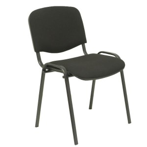 Set di 4 sedie ergonomiche impilabili Modello ISO Tessuto ARAN N ero Senza braccioli