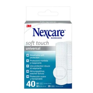 3M Nexcare Soft N0540AS Assortiti 3 misure: 20 cerotti 19 x 72 mm 10 cerotti 25 x 72 mm 10 cerotti tondi diametro 22 5 mm