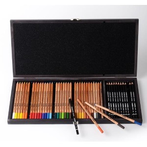 Lyra Rembrandt Cassetta in legno Polycolor + Art Design 48 pcs