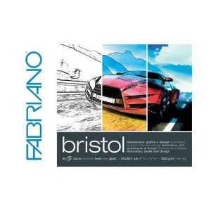 FABRIANO BRISTOL A4 250 gr 20 fg/blocco 5 blocchi/confez.