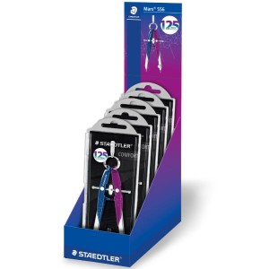 CF5 COMPASSO CON VITE CENTRALE DI REGOLAZIONE MARS COMFORT 125° ANNIVERSARIO BLU/VIOLA + RICAMBI (2 MINE + 1 AGO)