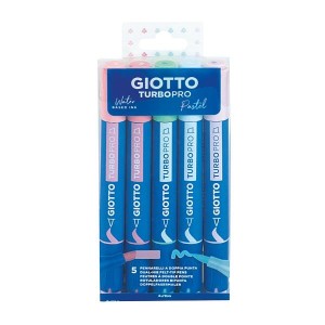 CF5 ASTUCCIO APPENDIBILE PENNARELLI A DOPPIA PUNTA COLORI PASTEL