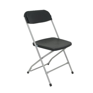 Set di 5 sedie piegabili Modello POLYFOLD POLIPROPILENE NERO SENZA BRACCIOLI