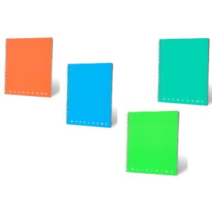 CF5 QUADERNO A SPIRALE SKIP FLUO A4 80GR RIGATURA 1 RIGO FF. 35 COVER DOPPIA CON MICROPERFORAZIONE E 4 FORI 4 FANTASIE ASSORTITE