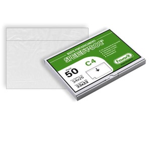 CF50 BUSTE ADESIVE SPEEDY DOC POLIETILENE RICLICLATO FORMATO C4 F.TO ESTERNO: 340X250 MM - F.TO INTERNO: 330X220 MM