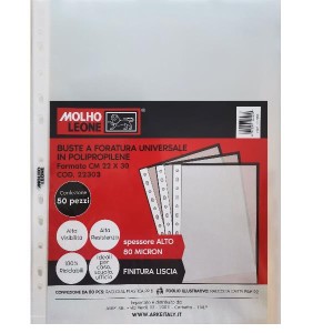 CF50 BUSTE FORATURA UNIVERSALE LISCE 80 MICRON 22X30 CM