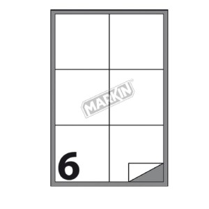 CF600 ETICHETTE 6FG. X 100 101X95 MM A4