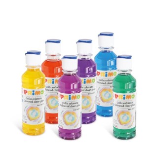 cartone assortito colle colorate da 240ml adatte per slime