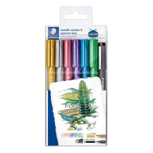 CF6 METALLIC PEN MARCATORI 6 COLORI ASSORTITI TRATTO 1/2MM