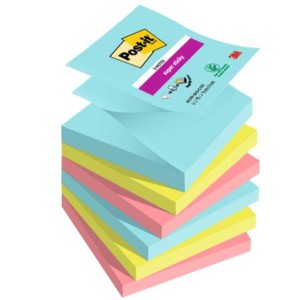 Foglietti Post-it Super Sticky Z-Notes 76 mm x 76 mm 6 blocchetti da 90 fogli Cosmic