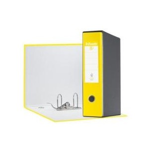 Registratori Eurofile Esselte - F.to protocollo - dorso 8 cm - f.to utile 23x30 cm - Giallo Vivida