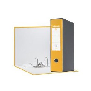 Registratori Eurofile Esselte - F.to protocollo - dorso 8 cm - f.to utile 23x33 cm giallo (conf.6)